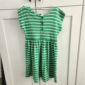 Hanna Anderson Green Stripe Cotton Dress 120